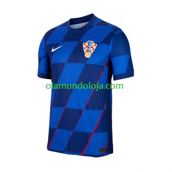 Camisola Croácia Homem Equipamento Segundo Euro 2024 Manga Curta